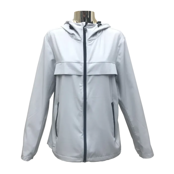 Naisten yksikerroksinen kevyt takki, valkoinen